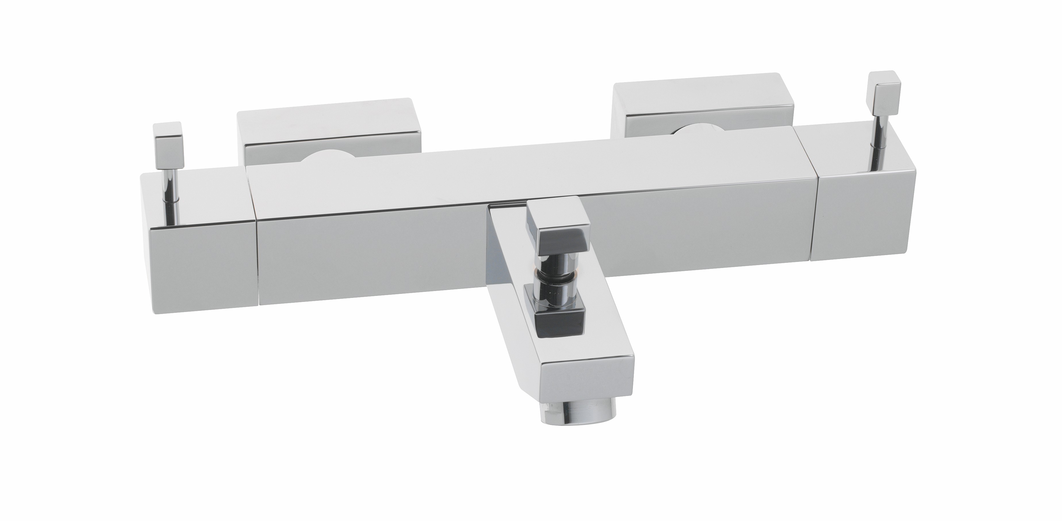 A-Quadrat Badearmatur-2-Griff chrom