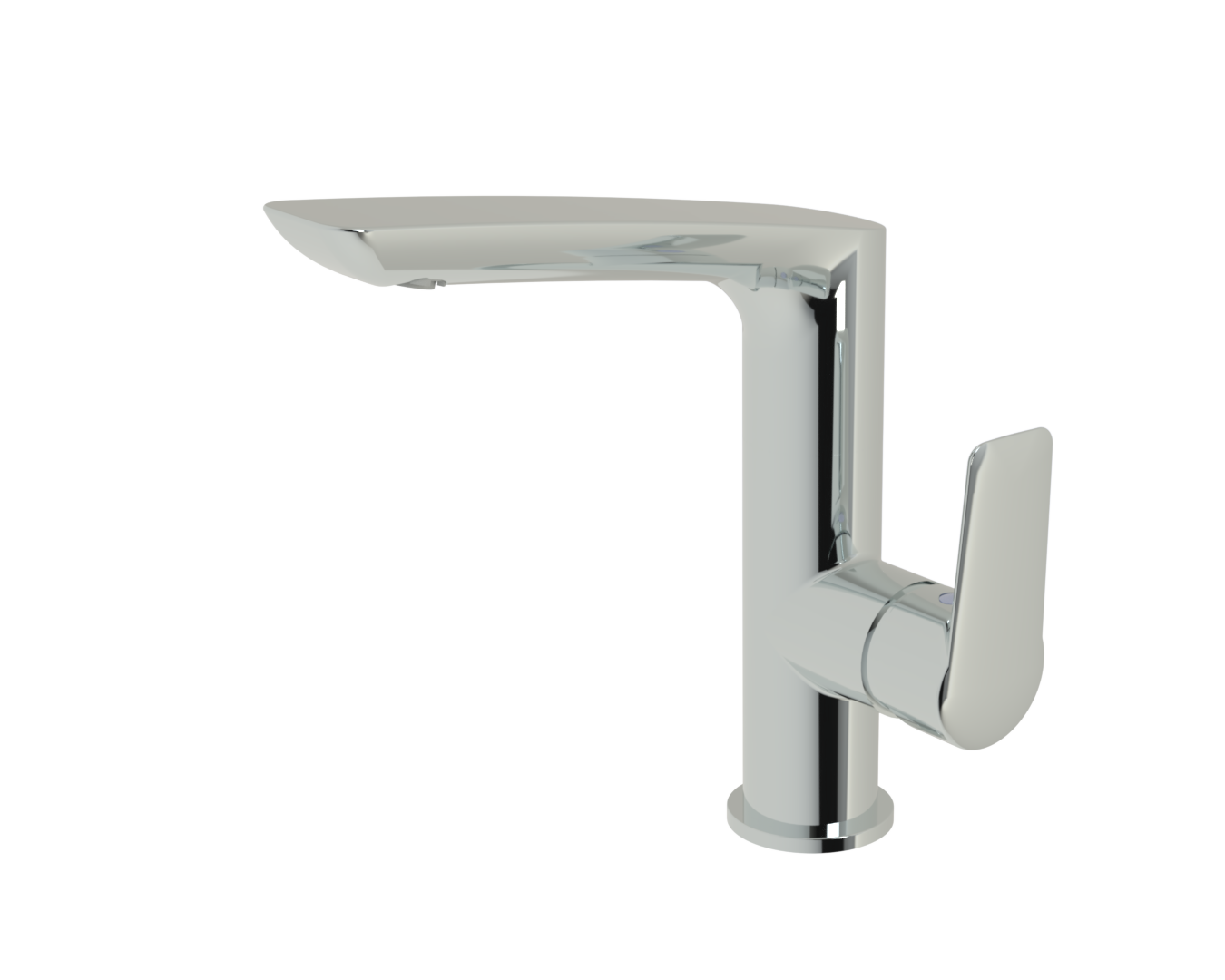 LINUM Waschtisch-Einhebelmischer mit Schwenk-Gussauslauf mit glattem Körper in chrom