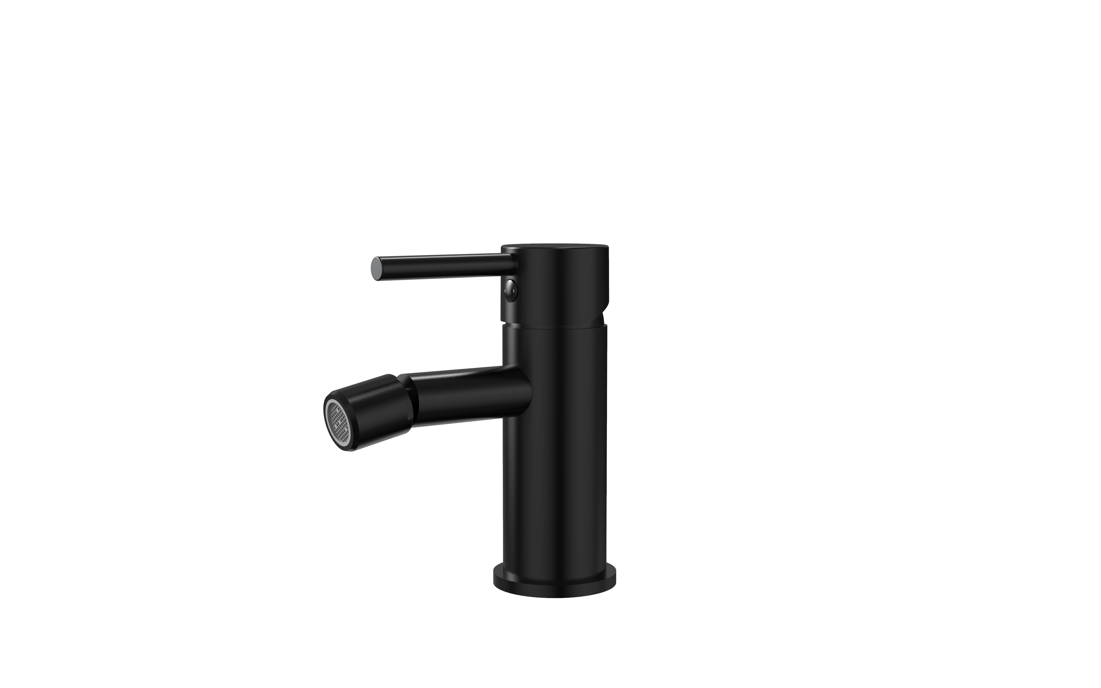 LINEA Bidet-Einhebelmischer. schwarz mit Ablaufgarnitur