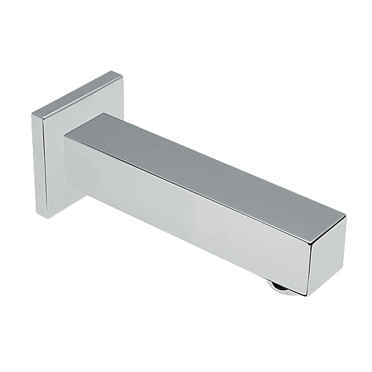 A-Quadrat Wanneneneinlauf DN20,mit Rosette, Ausladung 150 mm chrom