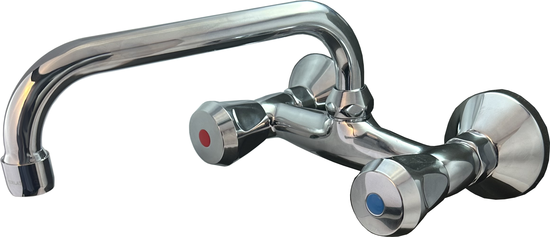 CLASSIC Spült.-Wandschenkbatterie, U-Auslauf 200mm chrom