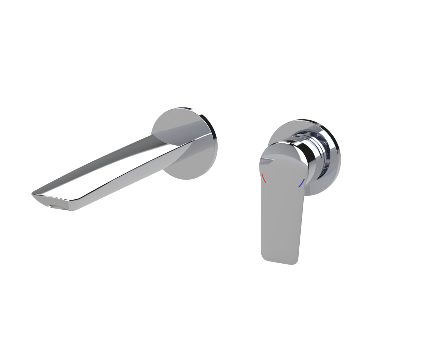 LINUM Wand-Waschtisch-Einhebelmischer in chrom, incl. Einbaukörper