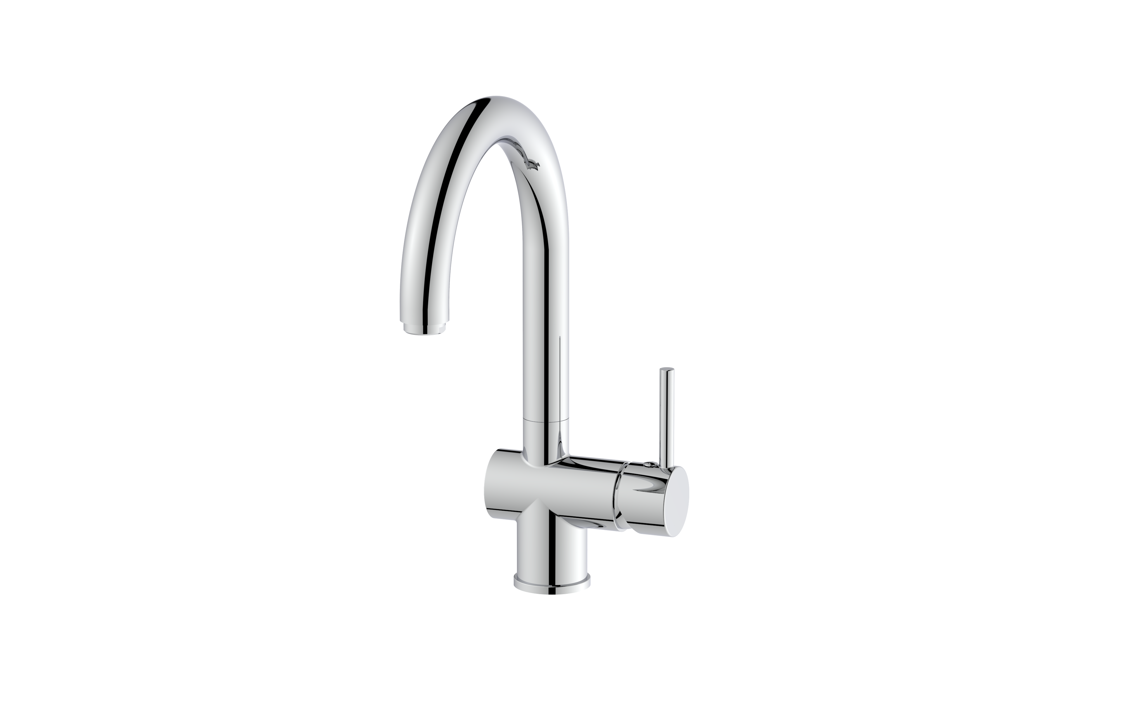 LINEA Küchen Einhebelmischer, chrom mit C-Schwenk-Rohrauslauf