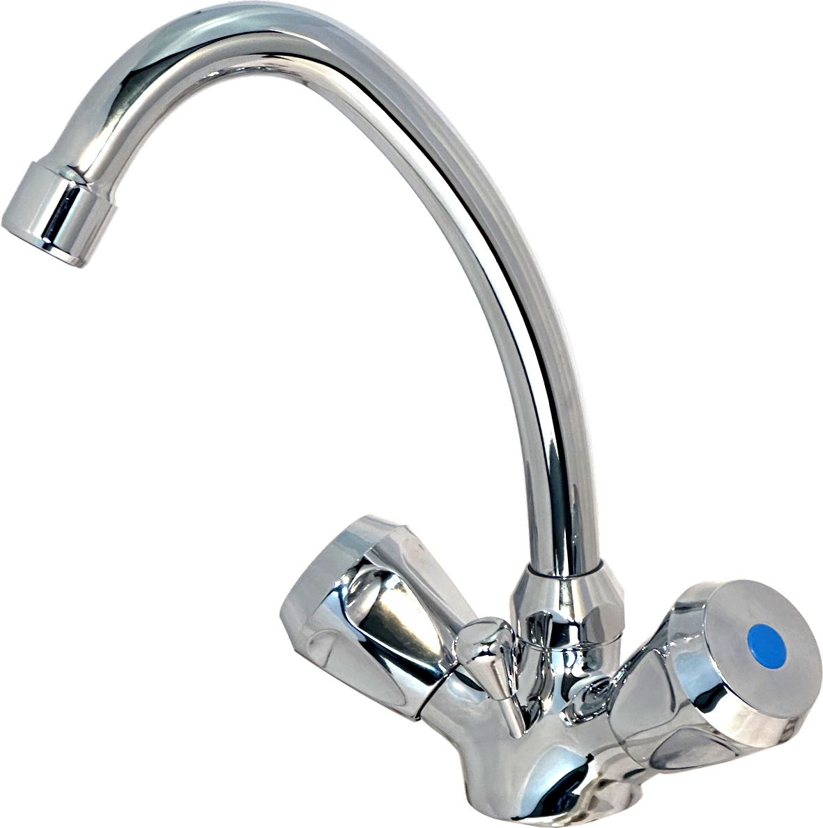 CLASSIC Waschtisch-Einlochbatterie. mit Ablaufgarnitur HU Auslauf 130mm in chrom