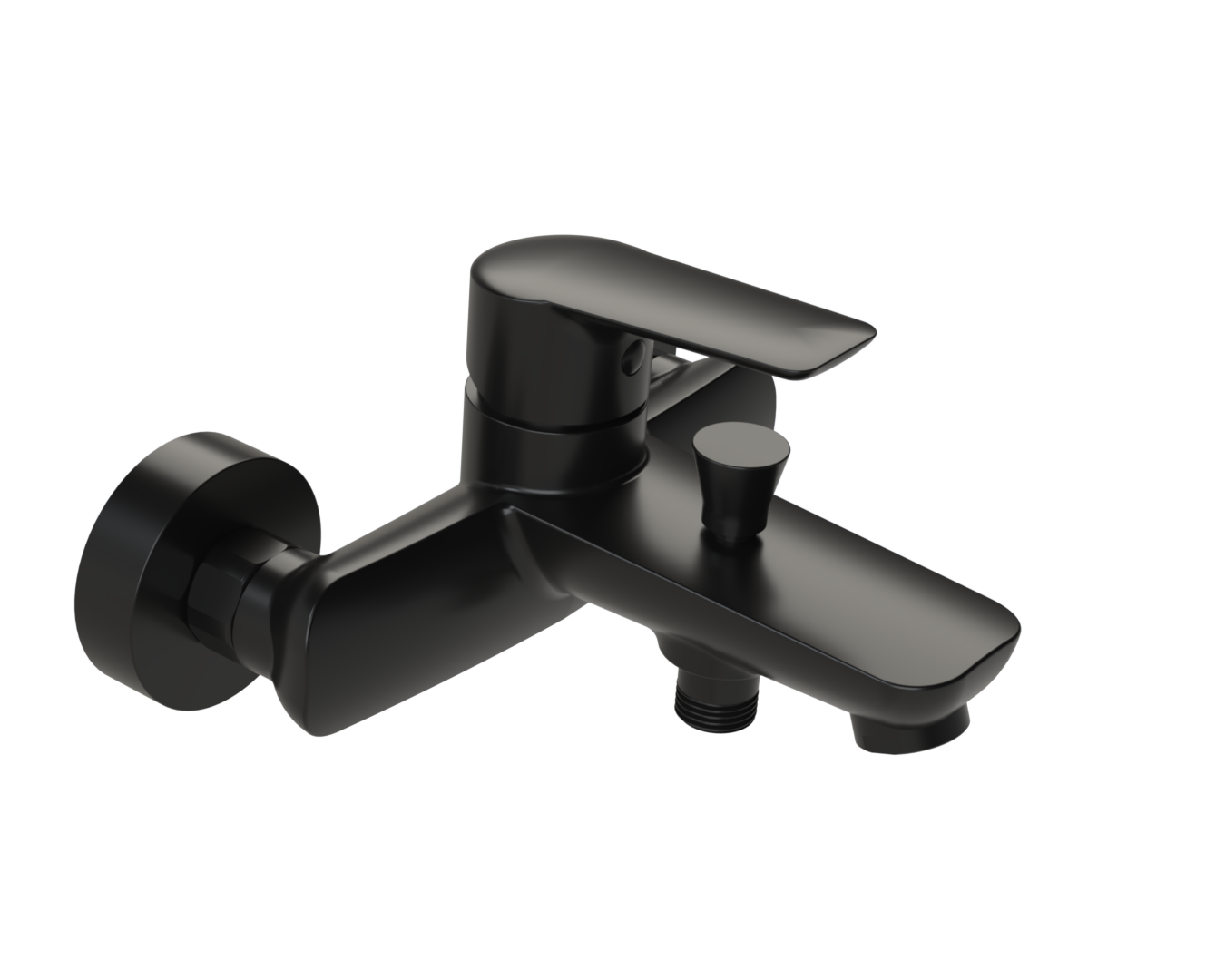 LINUM Bade-Einhebelmischer in matt schwarz, eigensicher