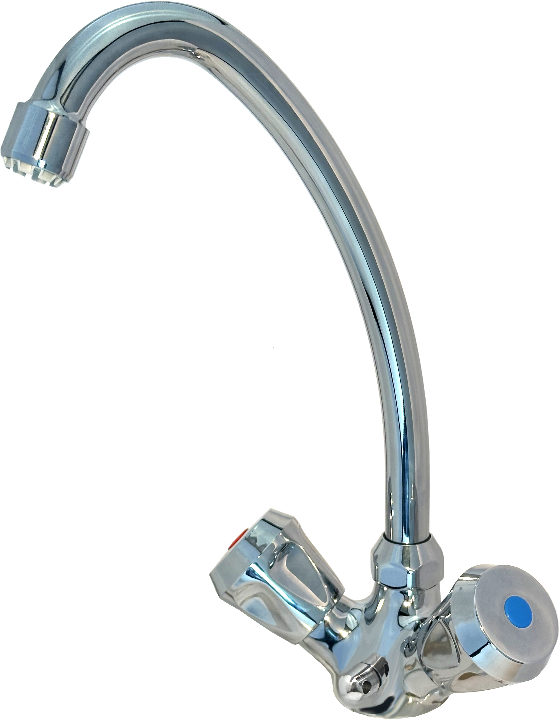 CLASSIC Spült.-Einlocharmatur Niederdruck für offene Warmwasserbereiter mit Kettenhalter HU-auslauf 200mm chrom