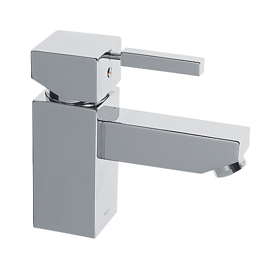 A-Quadrat Waschtischarmatur-Einnhebelmischer mit glattem Körper, Auslauf 120mm chrom