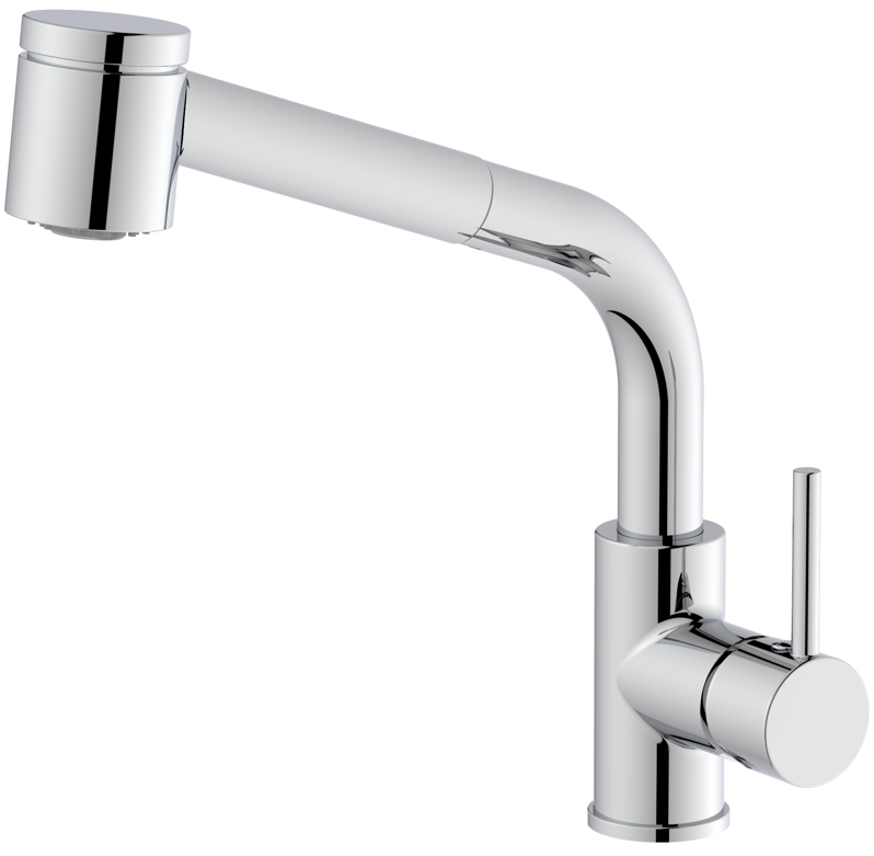 LINEA Küchen Einhebelmischer, chrom mit ausziehbare Geschirrbrause