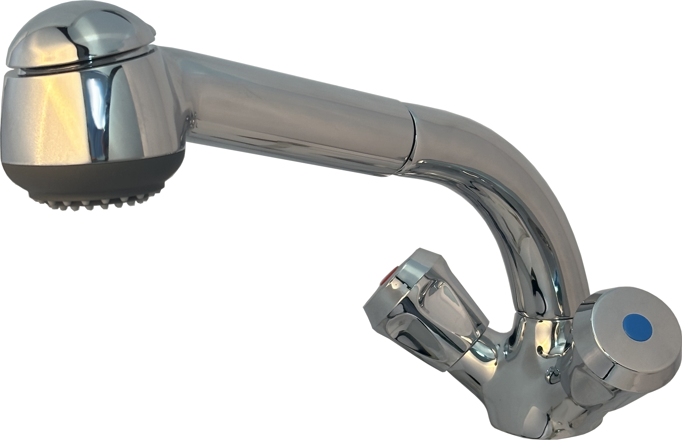 CLASSIC Spült.-Einlocharmatur mit herausziehbarer Handbrause chrom