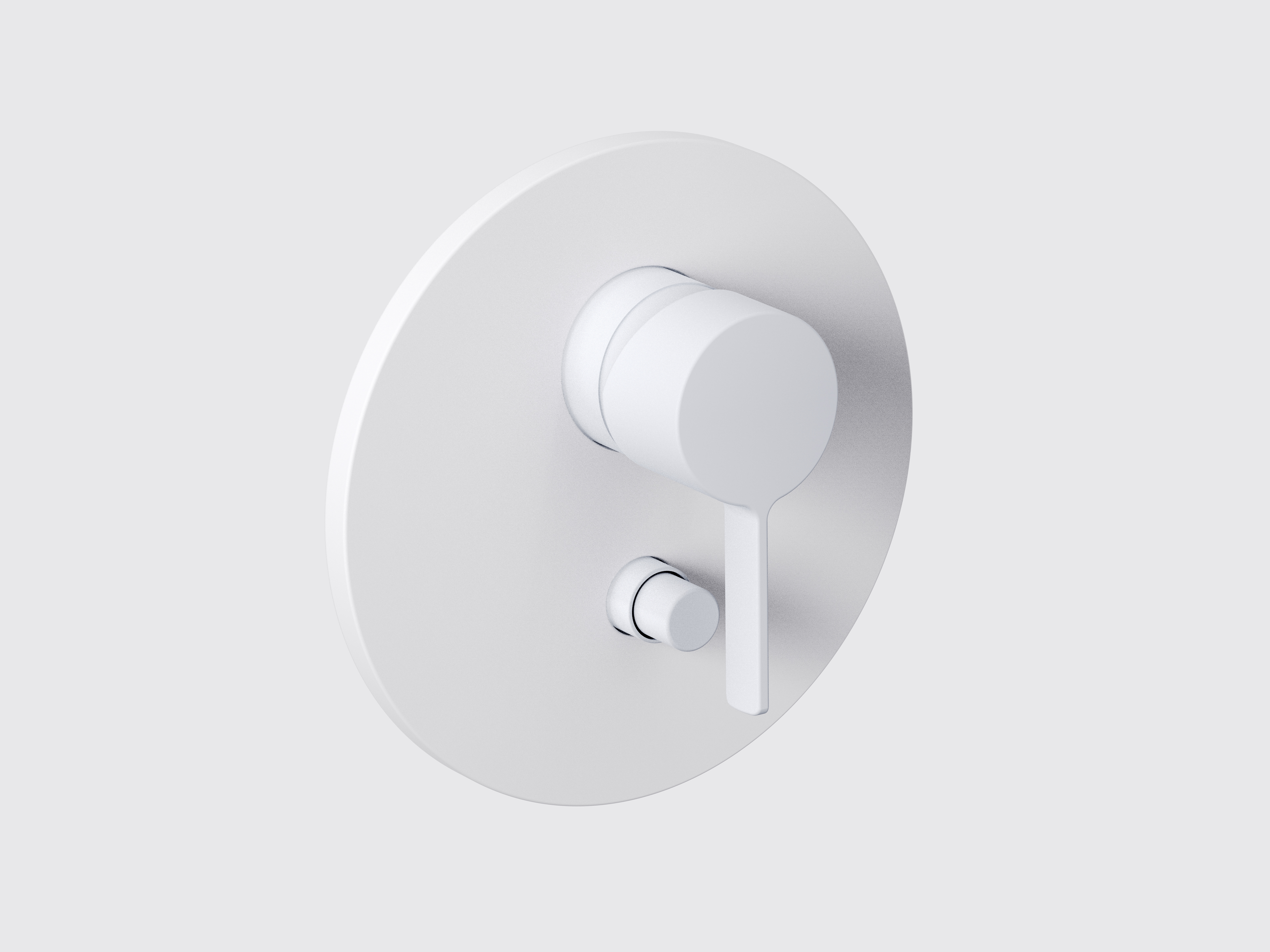 LOFT Fertigmontageset matt weiß für Unterputz-Einhebelmischer mit Umstellung