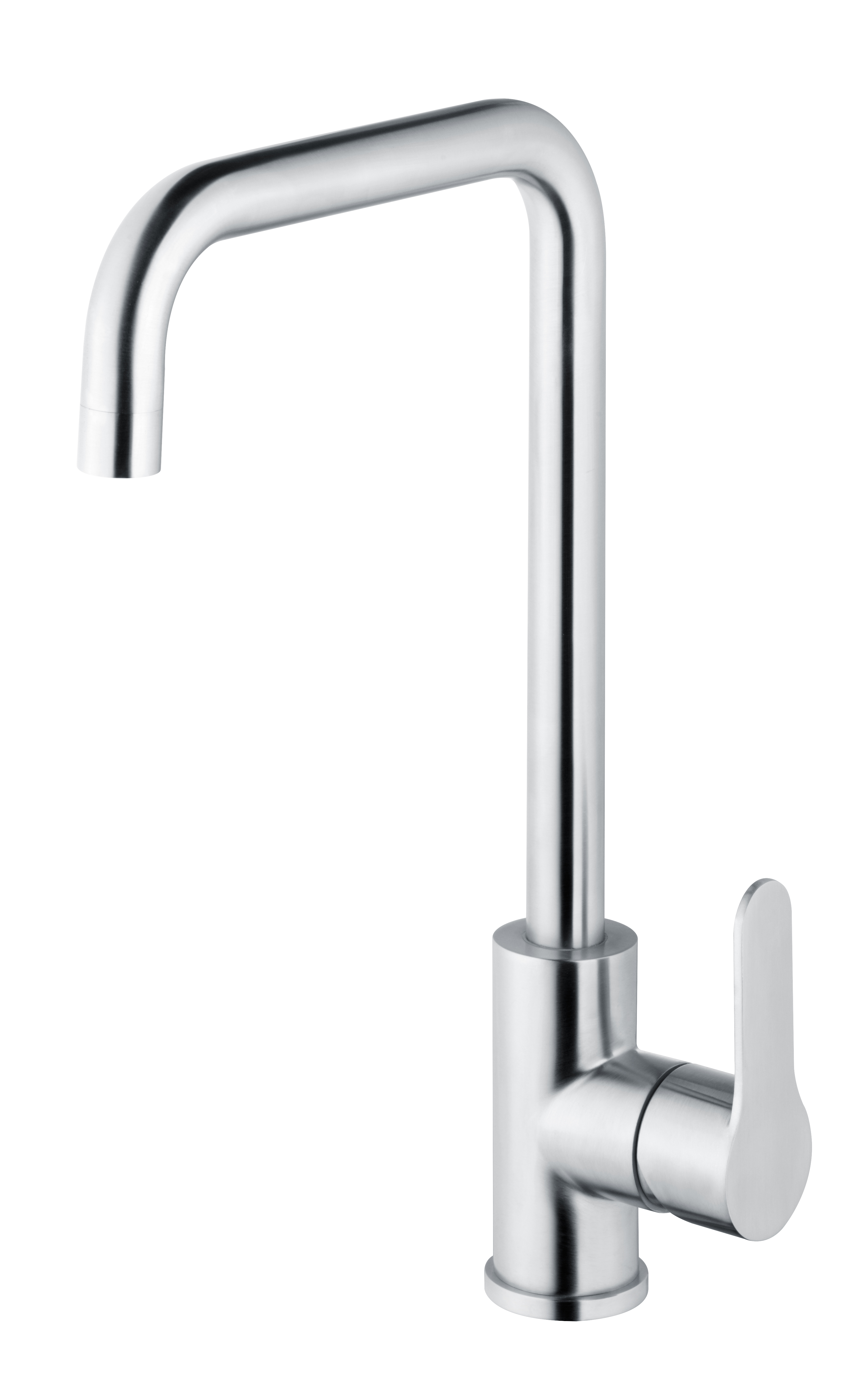 Magic Steel Spültischarmatur-Einhebelmischer mit Rohrauslauf, eckig Edelstahl