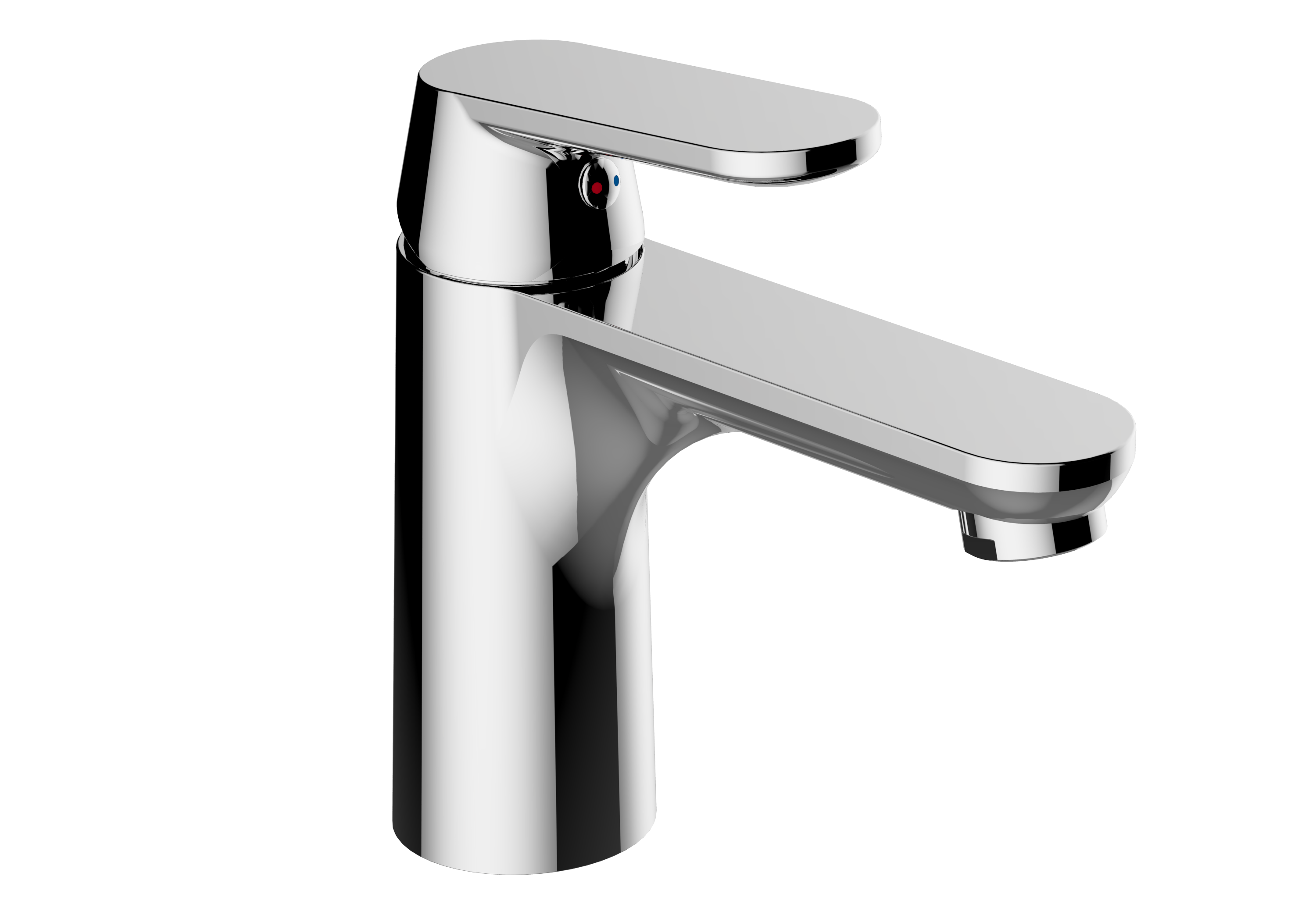 DANCE Waschtischarmatur mit glattem Körper in chrom