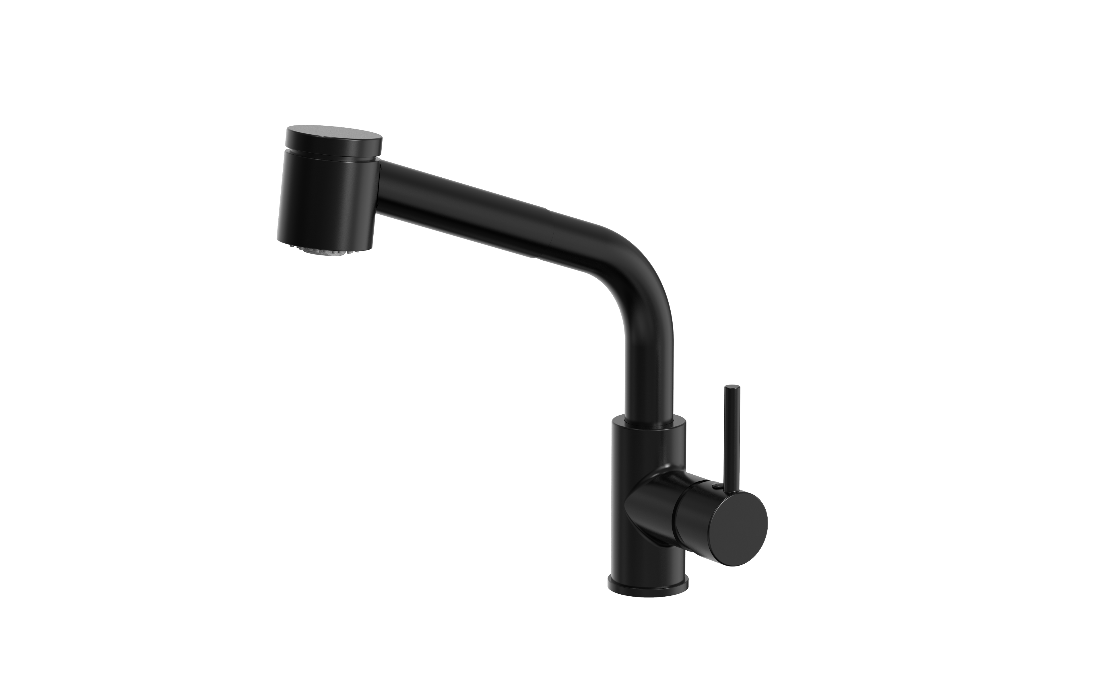 LINEA Küchen Einhebelmischer, schwarz mit ausziehbare Geschirrbrause