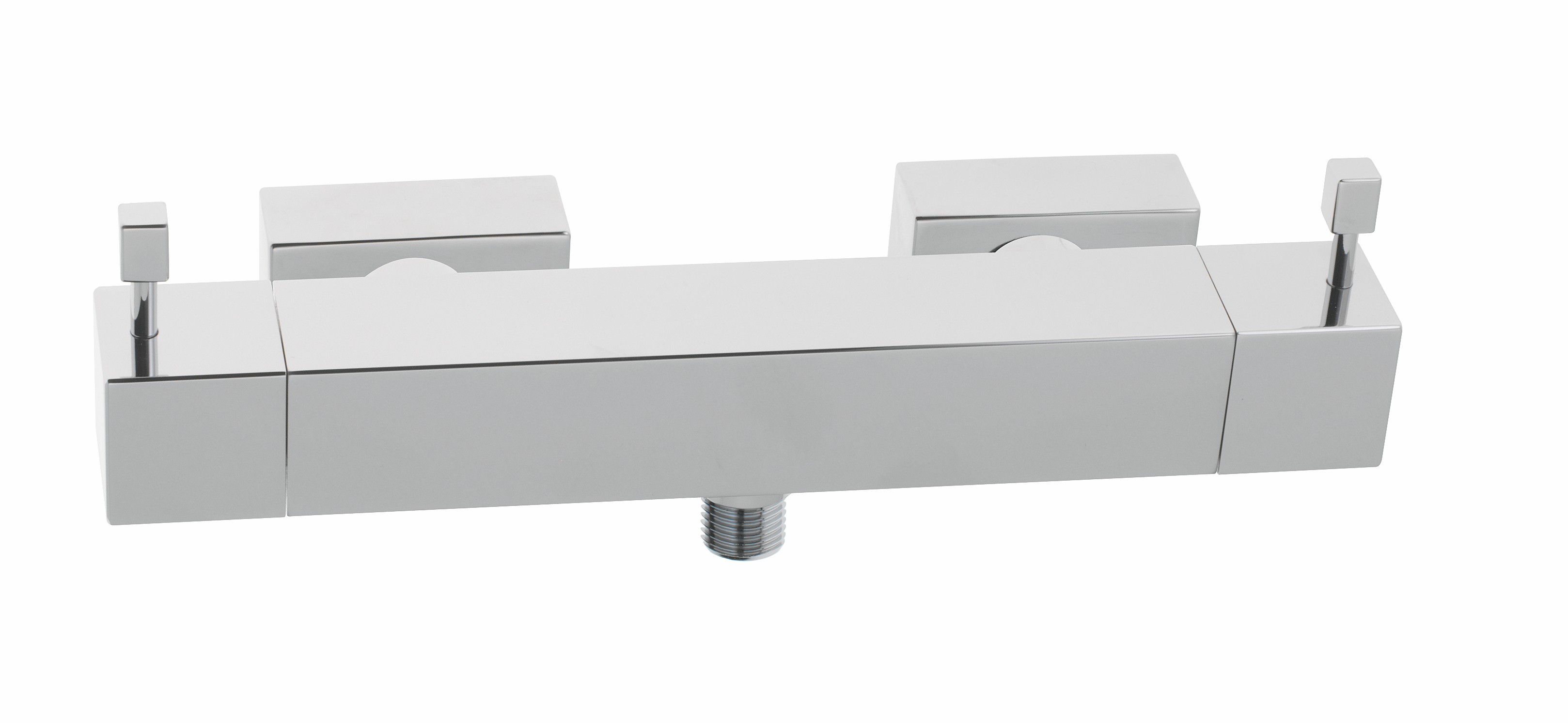 A-Quadrat Brausearmatur-2-Griff- Brauseabgang 1/2" chrom