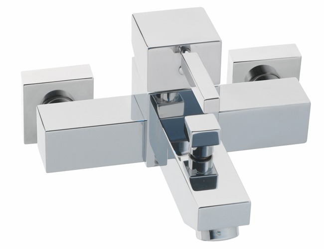 A-Quadrat Badearmatur-Einnhebelmischer chrom