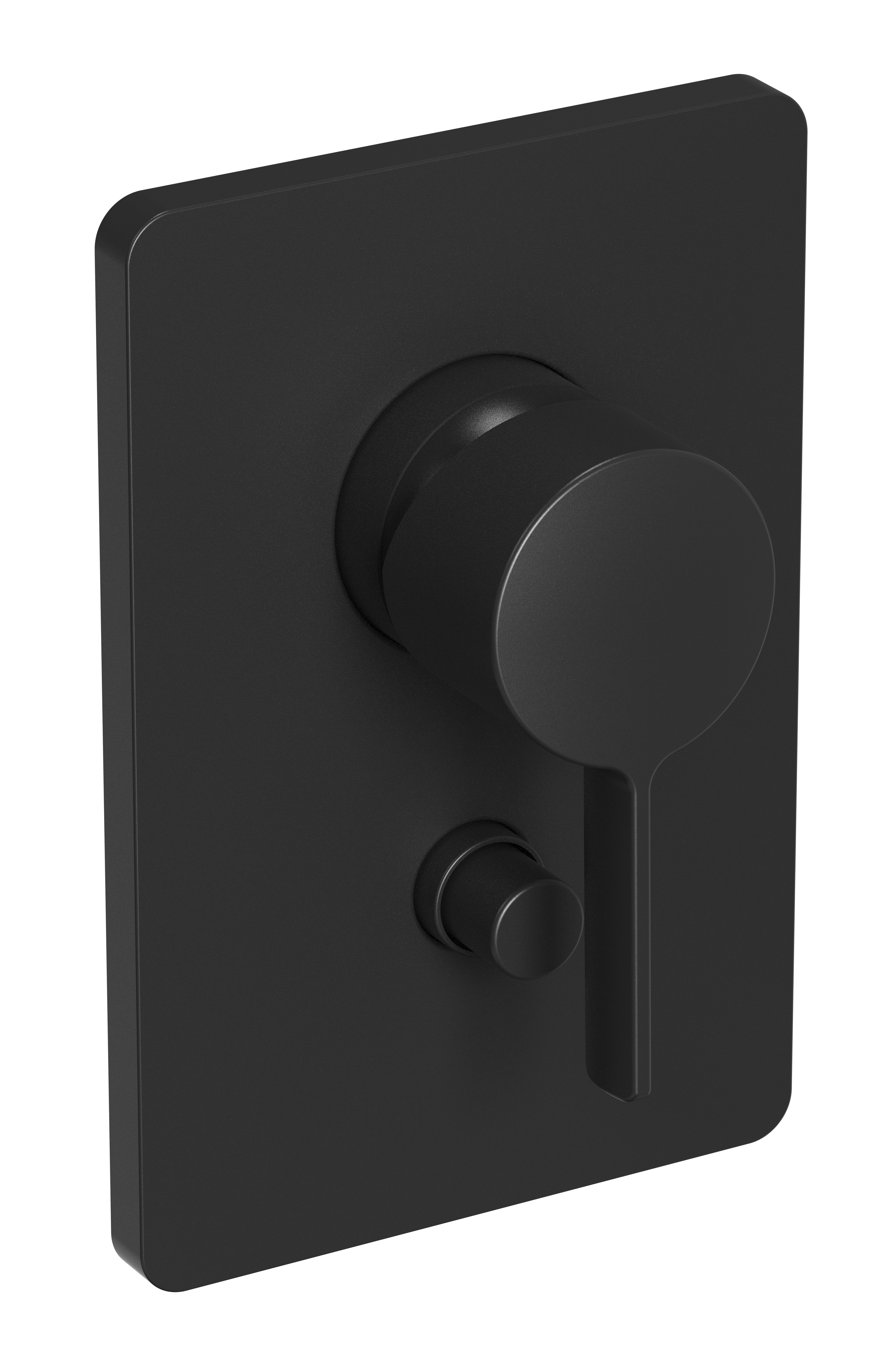 AURA Fertigmontageset matt schwarz, für Unterputz-Einhebelmischer mit Umstellung