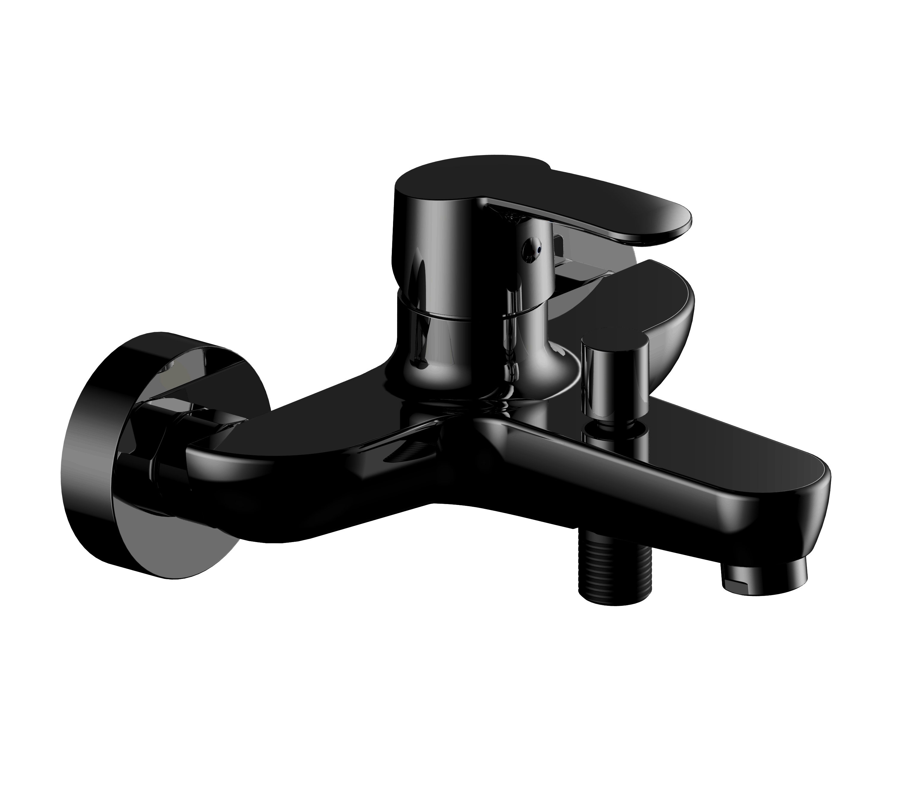 DANCE Badearmatur-Einnhebelmischer in matt schwarz, eigensicher