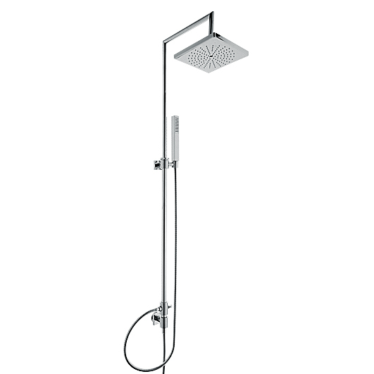 A-Quadrat Standregenbrausesystem mit Regenbrause 250x250mm chrom