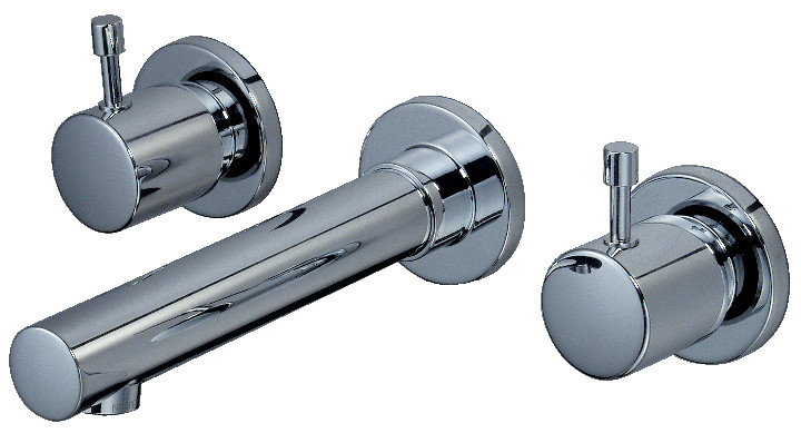 IPURI Unterputz-3-Loch Wand-Waschtischarmatur, Ausladung 175mm chrom