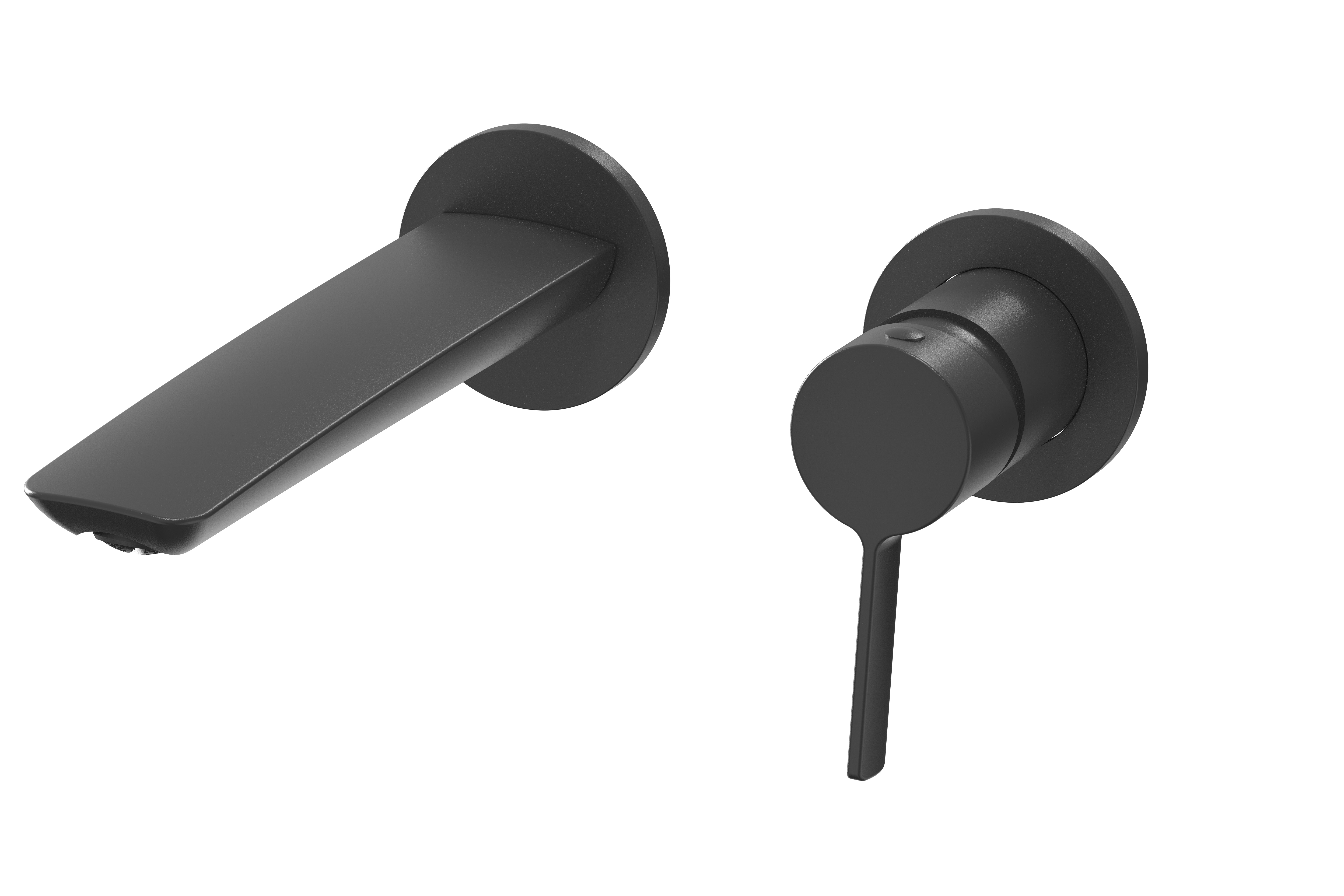 AURA Wand Waschtisch Einhebelmischer matt schwarz