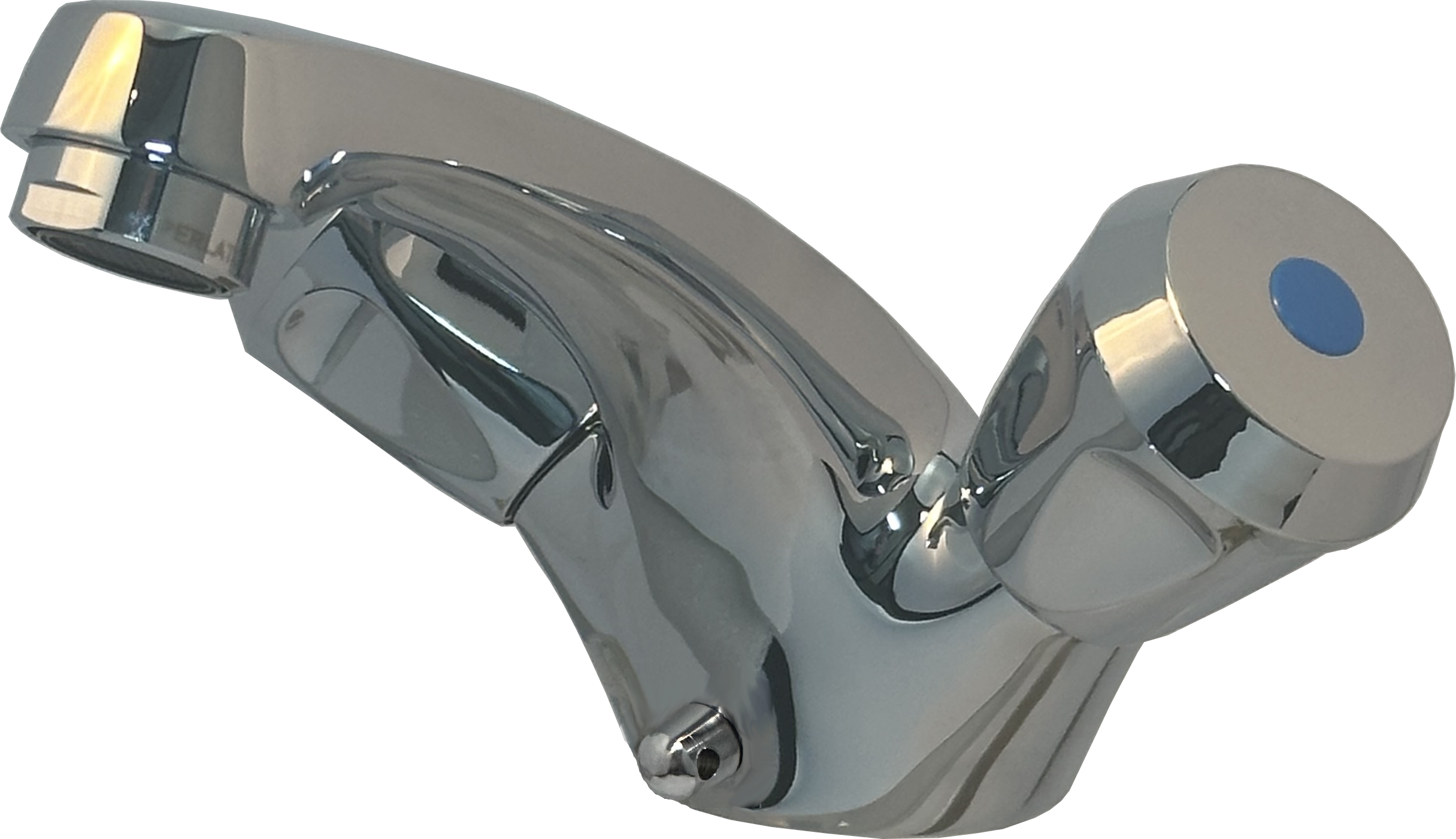 CLASSIC Waschtisch-Einlocharmatur mit Kettenhalter, Gussauslauf 115mm chrom