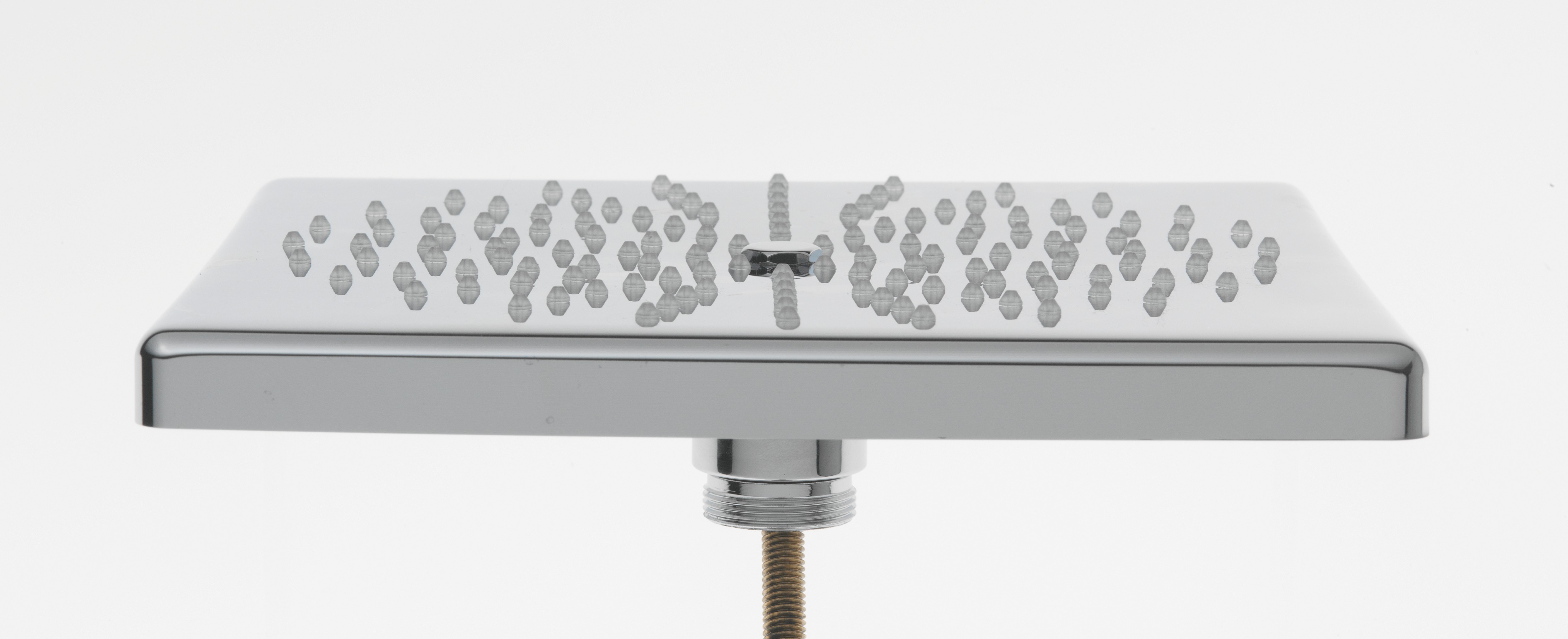 A-Quadrat Regenbrause eckig, 220x220mm mit Antikalk-Schnellreinigung chrom