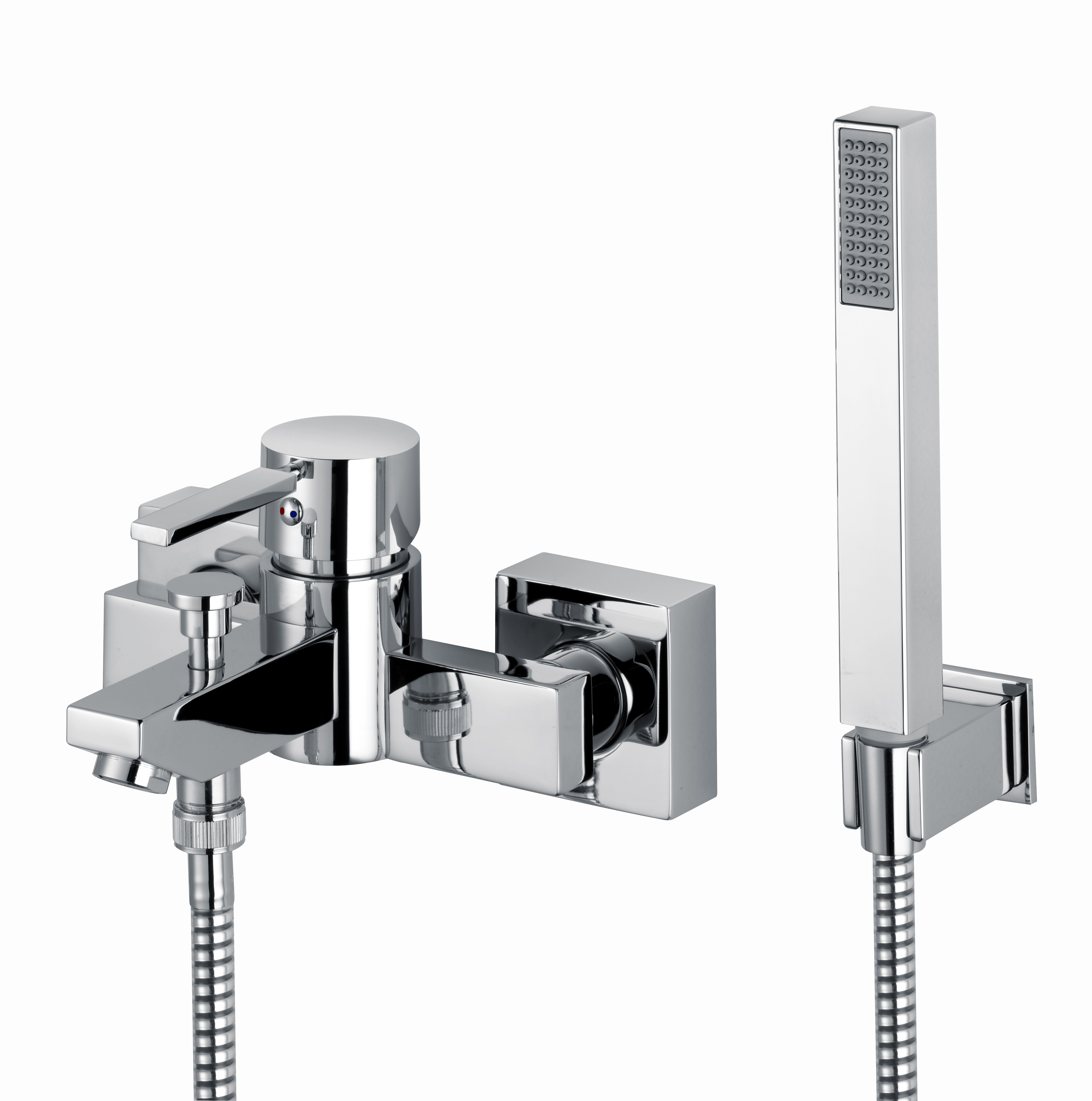 BQUADRAT Badearmaturarmatur Stabhandbrausen-Garnitur chrom