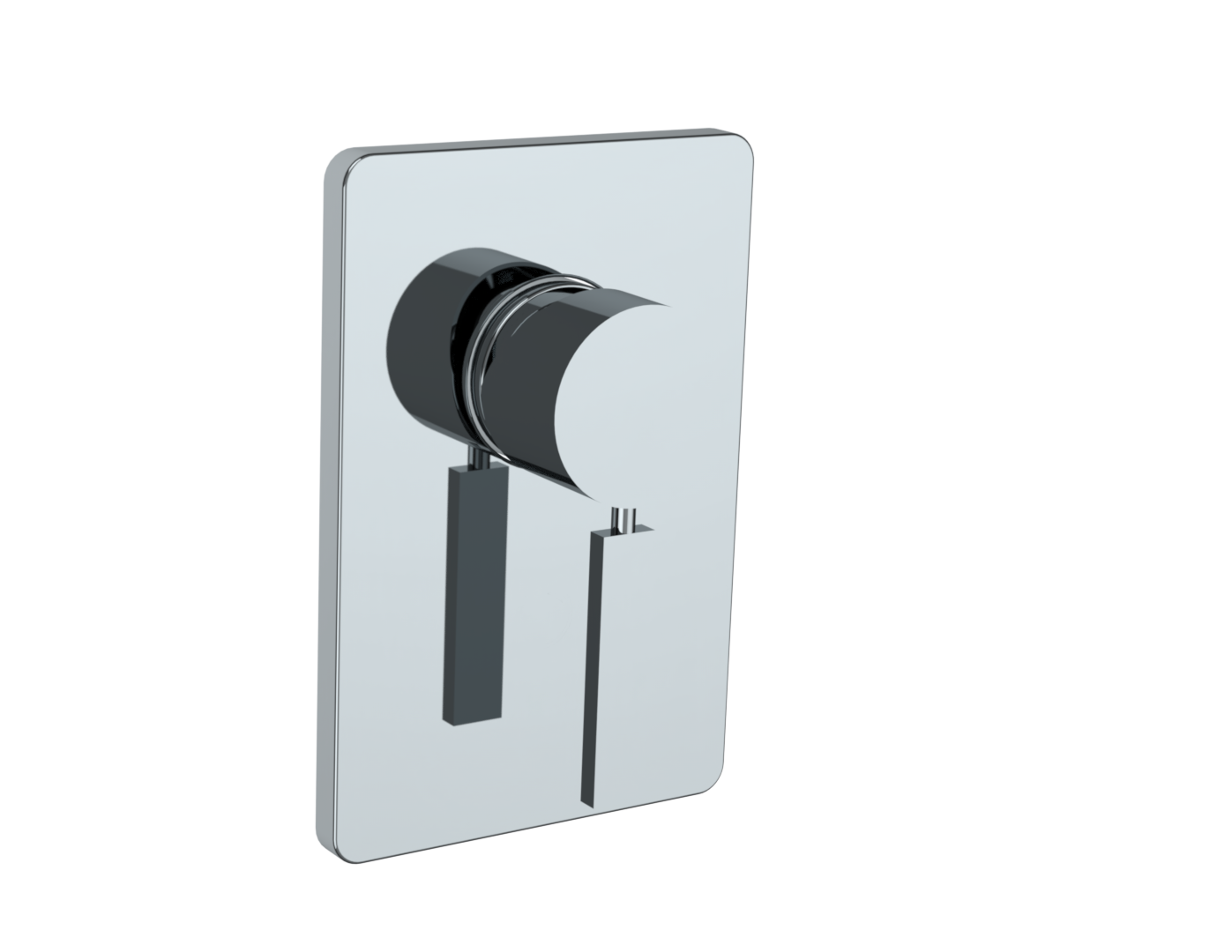 BQUADRAT EH-Unterputz-Mischer chrom ohne Umstellung Fertigmontage Set