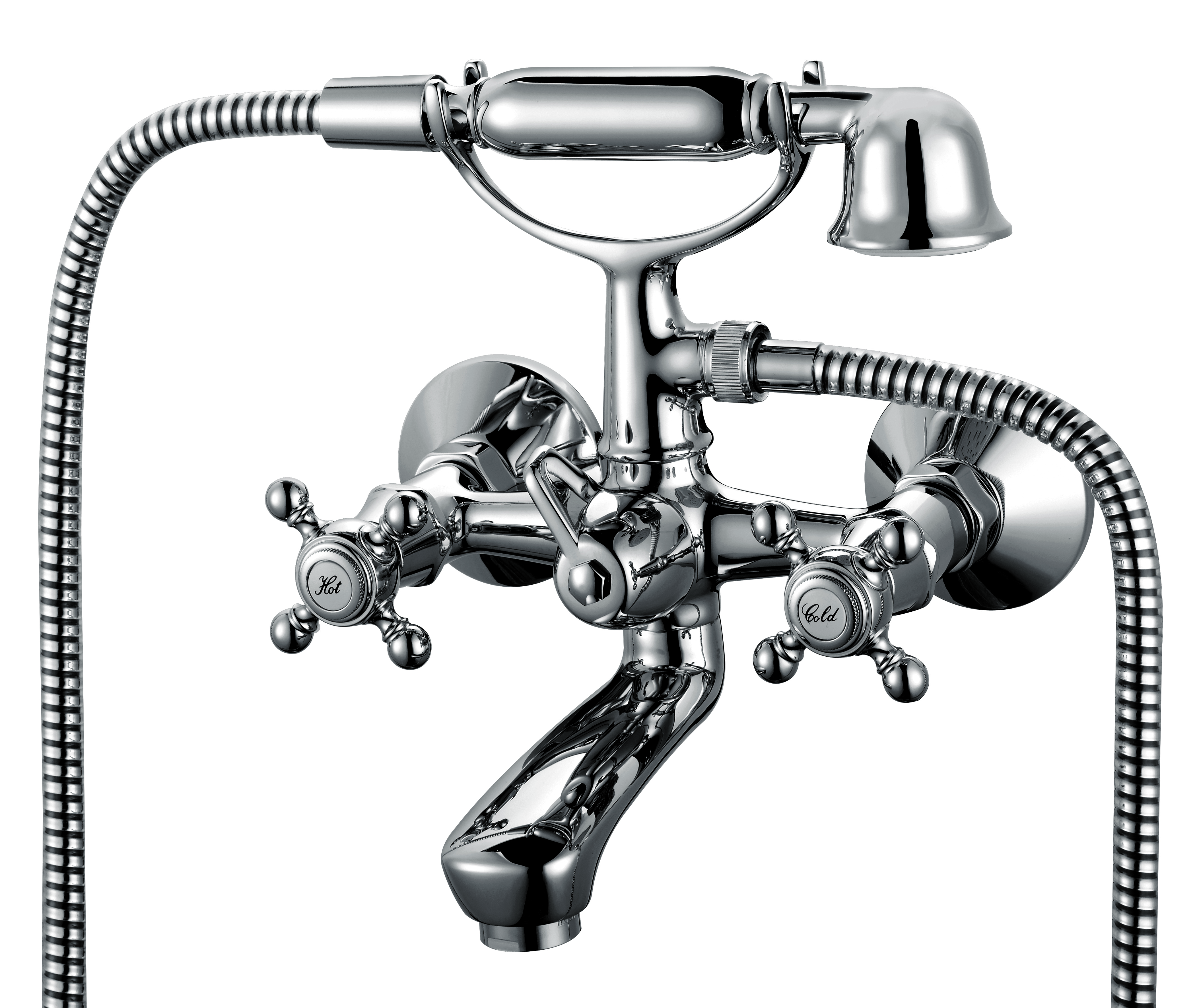 Romanze Badearmatur mit Brausegarnitur chrom