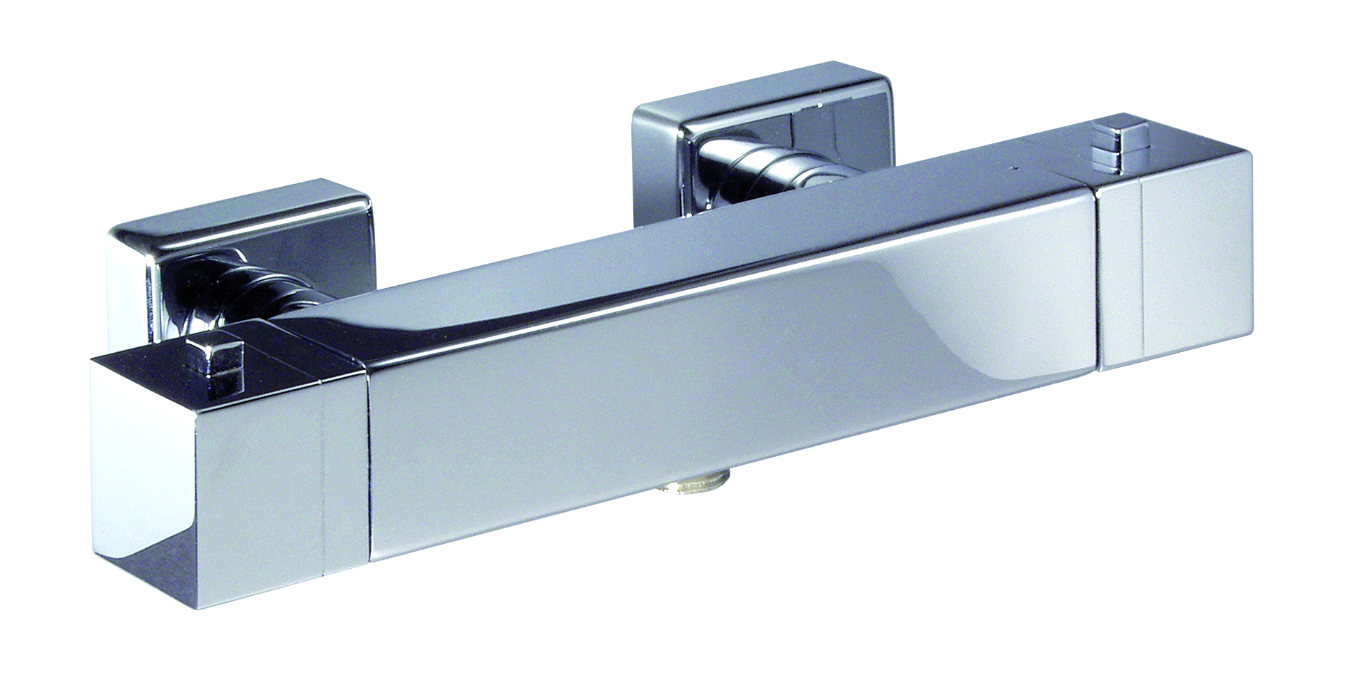 A-Quadrat Thermostat-Brausearmatur chrom