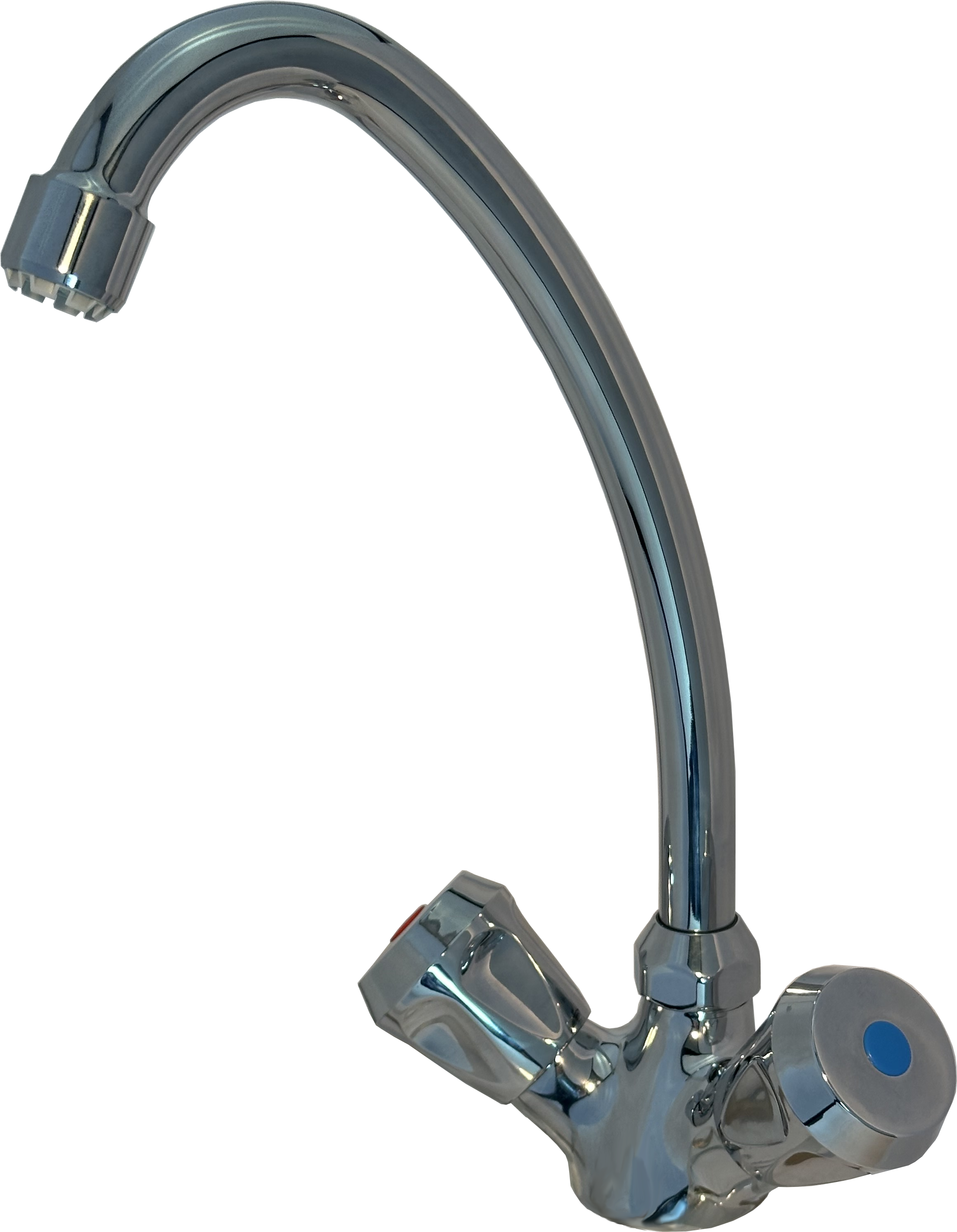 CLASSIC Spült.-Einlocharmatur Niederdruck für offene Warmwasserbereiter mit glattem Körper HU-auslauf 200mm chrom