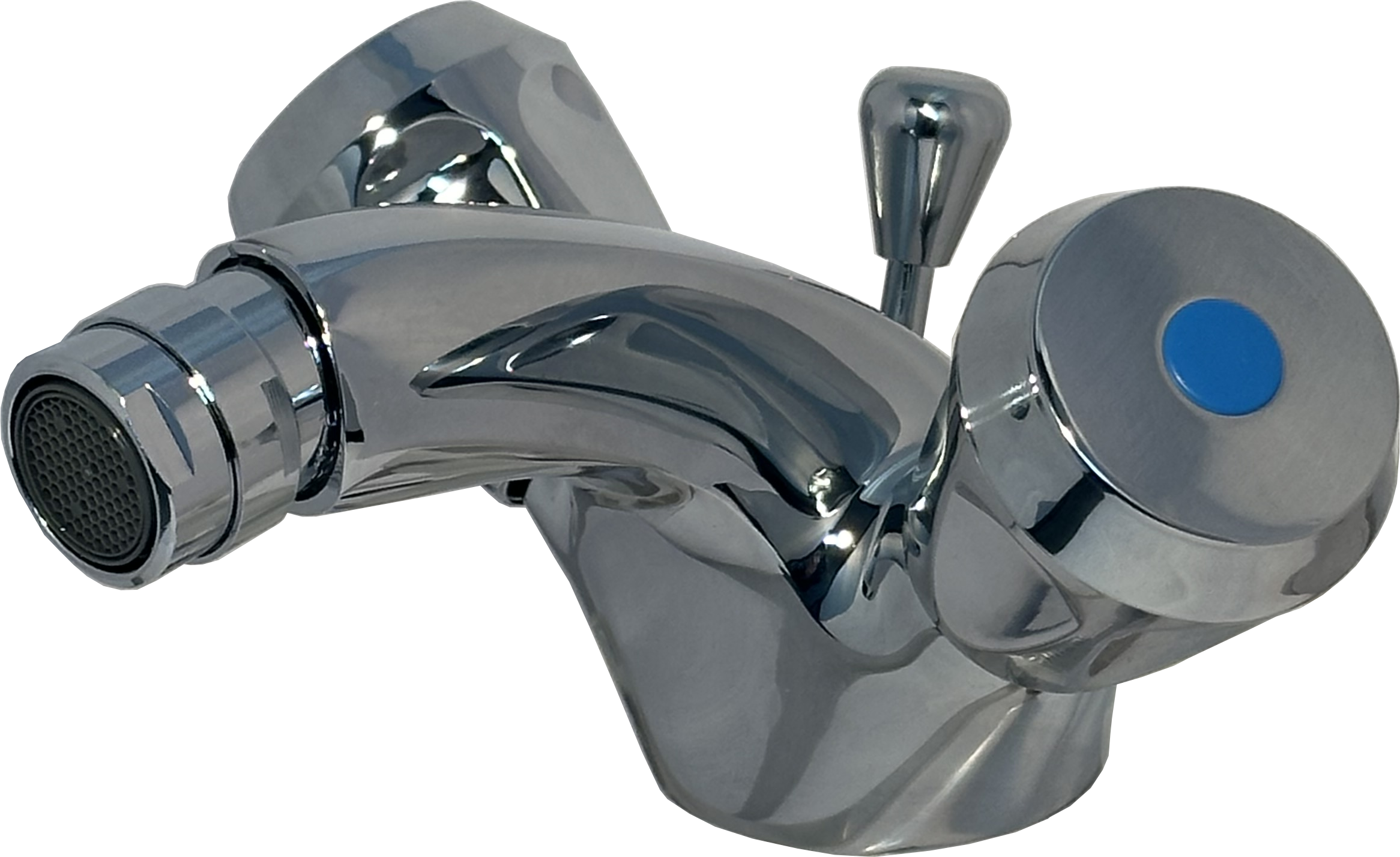 CLASSIC Bidet Einlocharmatur mit Ablaufgarnitur in chrom