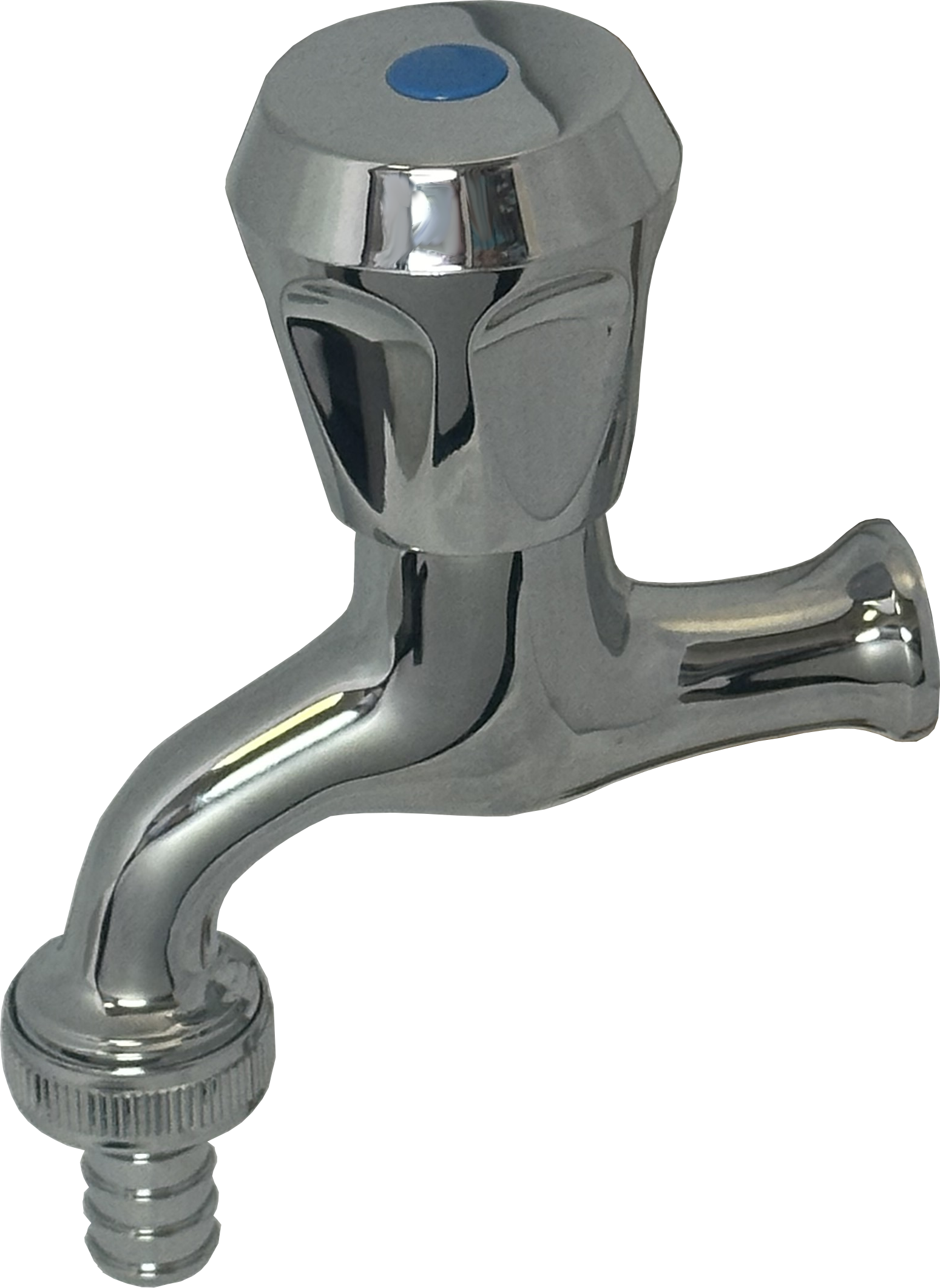 CLASSIC Auslaufventil, Markierung kalt mit Schlauchverschraubung 3/4" chrom